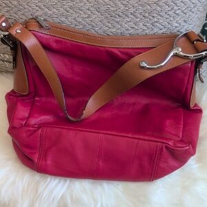 Ralph Lauren Red Leather Shoulder Bag